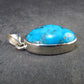 Turquoise Silver Pendant - 1.2" - 6.14 Grams