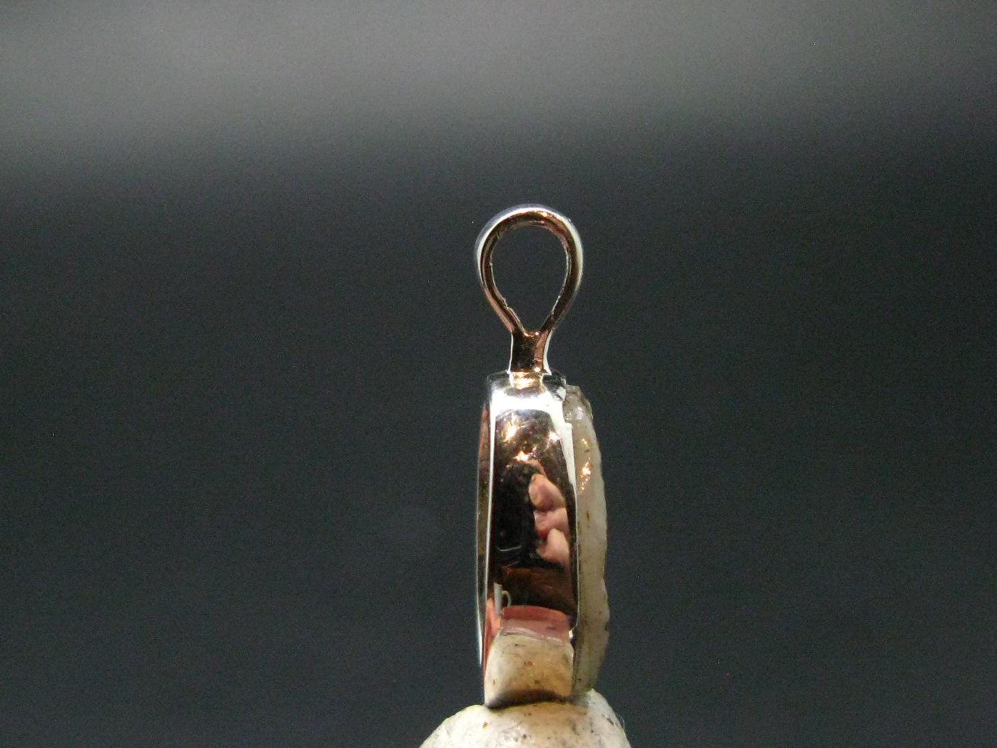 Phenakite Phenacite Crystal Silver Pendant From Russia - 0.7" - 1.14 Grams