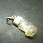Gem Libyan Desert Glass Tektite Free Form Pendant Sterling Silver from Libya - 1.3" - 2.0 Grams
