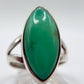 Chrysoprase Marquise Ring – Natural Green Chalcedony Sterling Silver Jewelry - Size 7