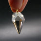 Natural Unheated Citrine Sterling Silver Gold Plated Pendant from Zambia - 1.3" - 4.33 Grams