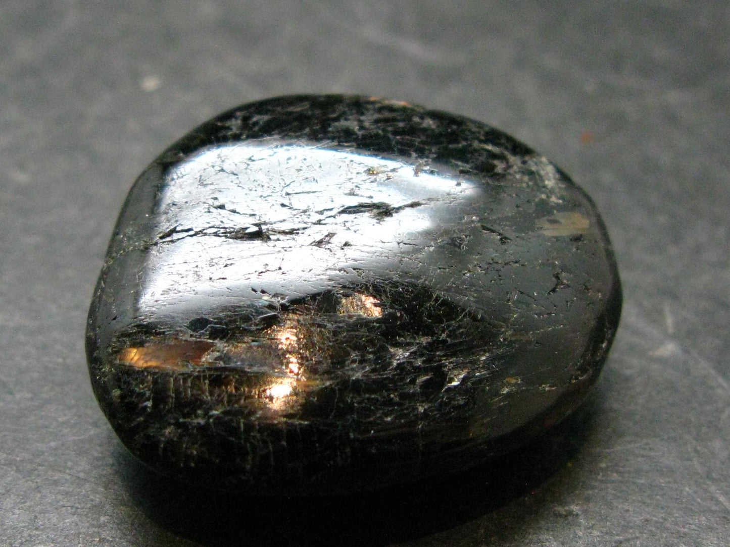 Rare Nuumite Nuummite Tumbled Stone From Greenland - 19.0 Grams - 1.2"