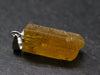 Gem Heliodor Golden Beryl Silver Pendant From Tajikistan - 10.0 Carats - 1.0"