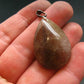 Rutilated Quartz Silver Pendant From Brazil - 1.5"
