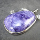 Rare High-Quality Charoite Pendant in SS From Russia - 1.7" - 12.9 Grams