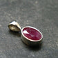 Ruby Crystal Silver Pendant from Africa - 0.5" - 0.68 Grams