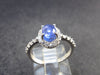 Gem Terminated Blue Tanzanite Silver Ring from Tanzania - 1.94 Grams - Size 5.5