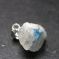 Rare Raw Blue Euclase Gem Crystal Silver Pendant from Zimbabwe - 0.5" - 1.10 Grams