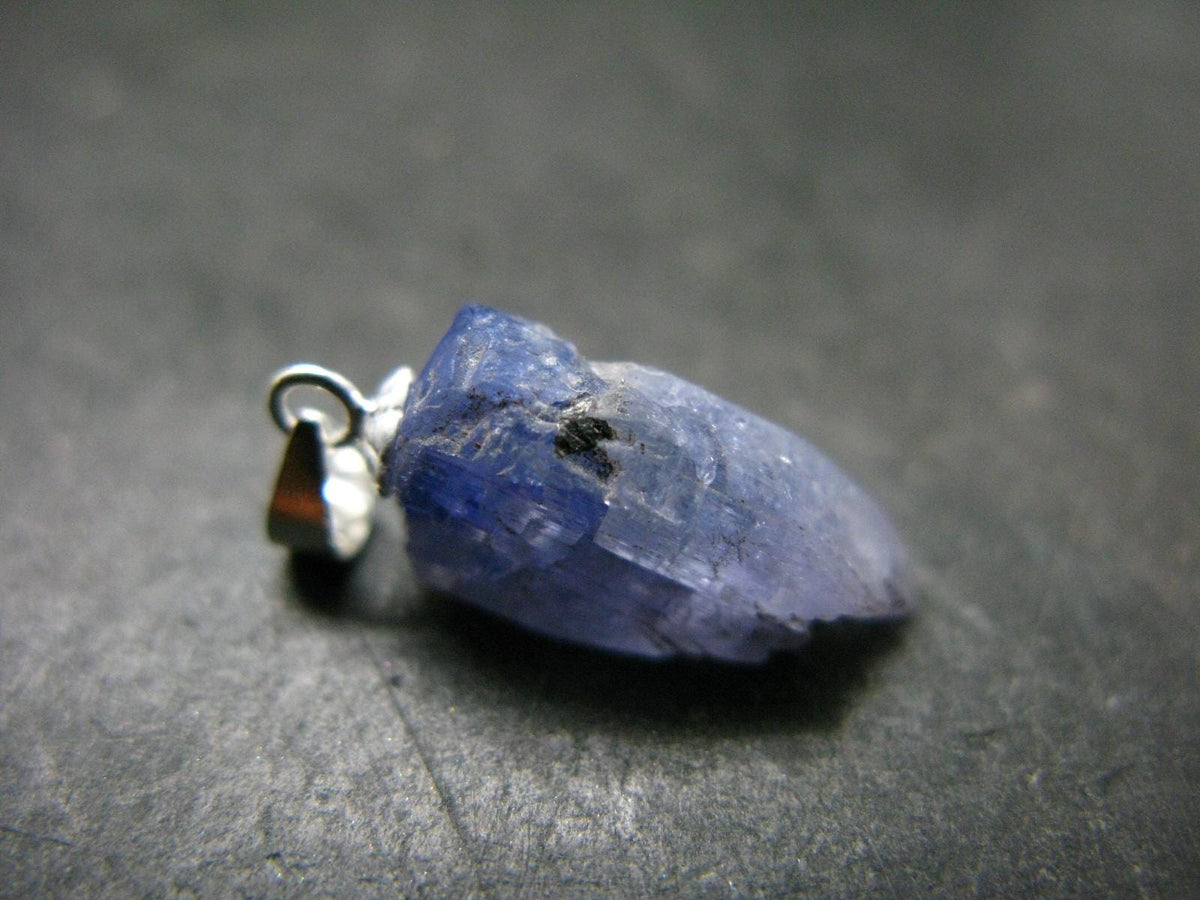 Tanzanite Pendant In Sterling Silver From Tanzania - 0.9" - 1.55 Grams