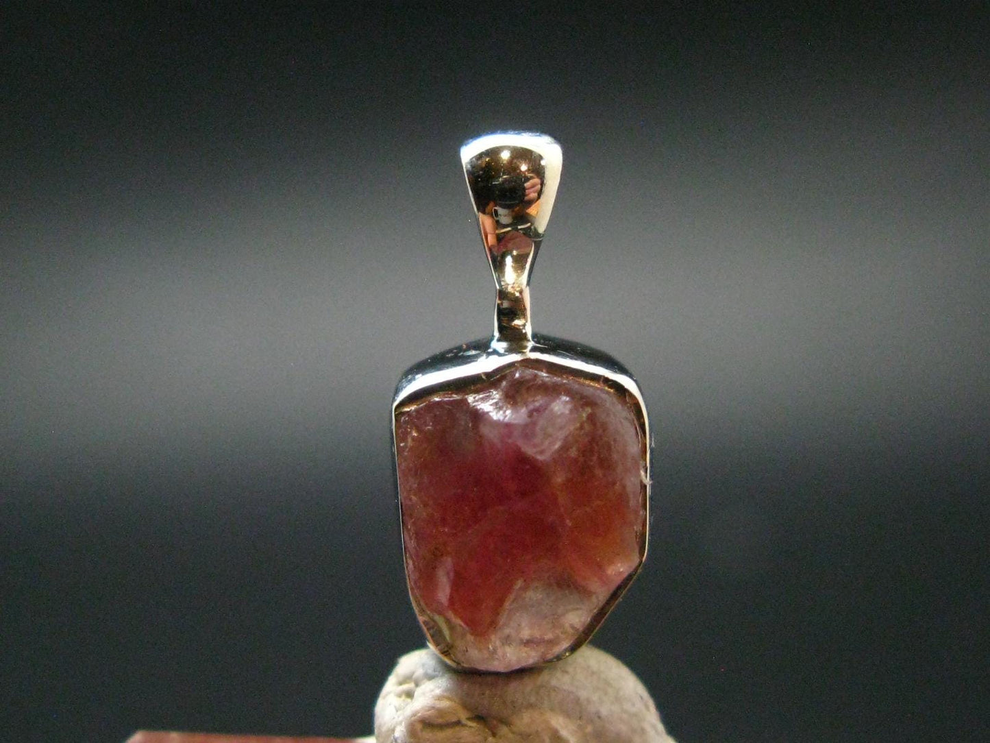 Rare Large Pezzottaite Pink Beryl 925 Silver Pendant from Madagascar - 6.80 Carats - 0.7"