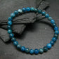 Neon Blue Apatite Genuine Bracelet ~ 7 Inches ~ 6mm Round Beads
