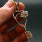 Fine Natural Herkimer Diamond Silver Pendant From New York - 2.2" - 6.16 Grams