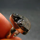 Unpolished Elite Shungite Silver Ring from Russia - Size 7 - 4.59 Grams