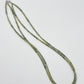 Green Sapphire Beaded Necklace: Genuine Gemstone Healing Crystal - 18in