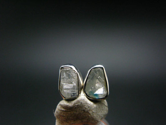 Euclase Stud Earrings Sterling Silver From Brazil - 1.66 Grams