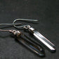 Lemurian Quartz Seed Crystal Silver Earrings From Brazil - 1.6"
