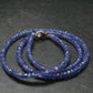 Gem Tanzanite Zoisite Necklace Beads From Tanzania - 17" - 12.12 Grams