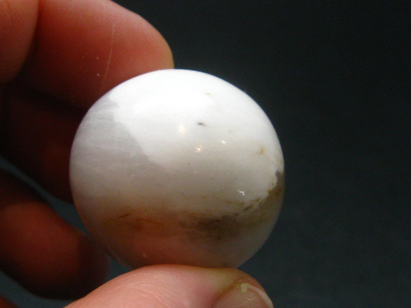 Rare White Barite Sphere From Norway - 1.1"