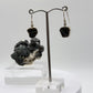 Alexandrite Drop Earrings Raw Color Change Stone Silver Dangle Earrings June Birthstone Jewelry