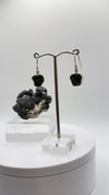 Alexandrite Drop Earrings Raw Color Change Stone Silver Dangle Earrings June Birthstone Jewelry