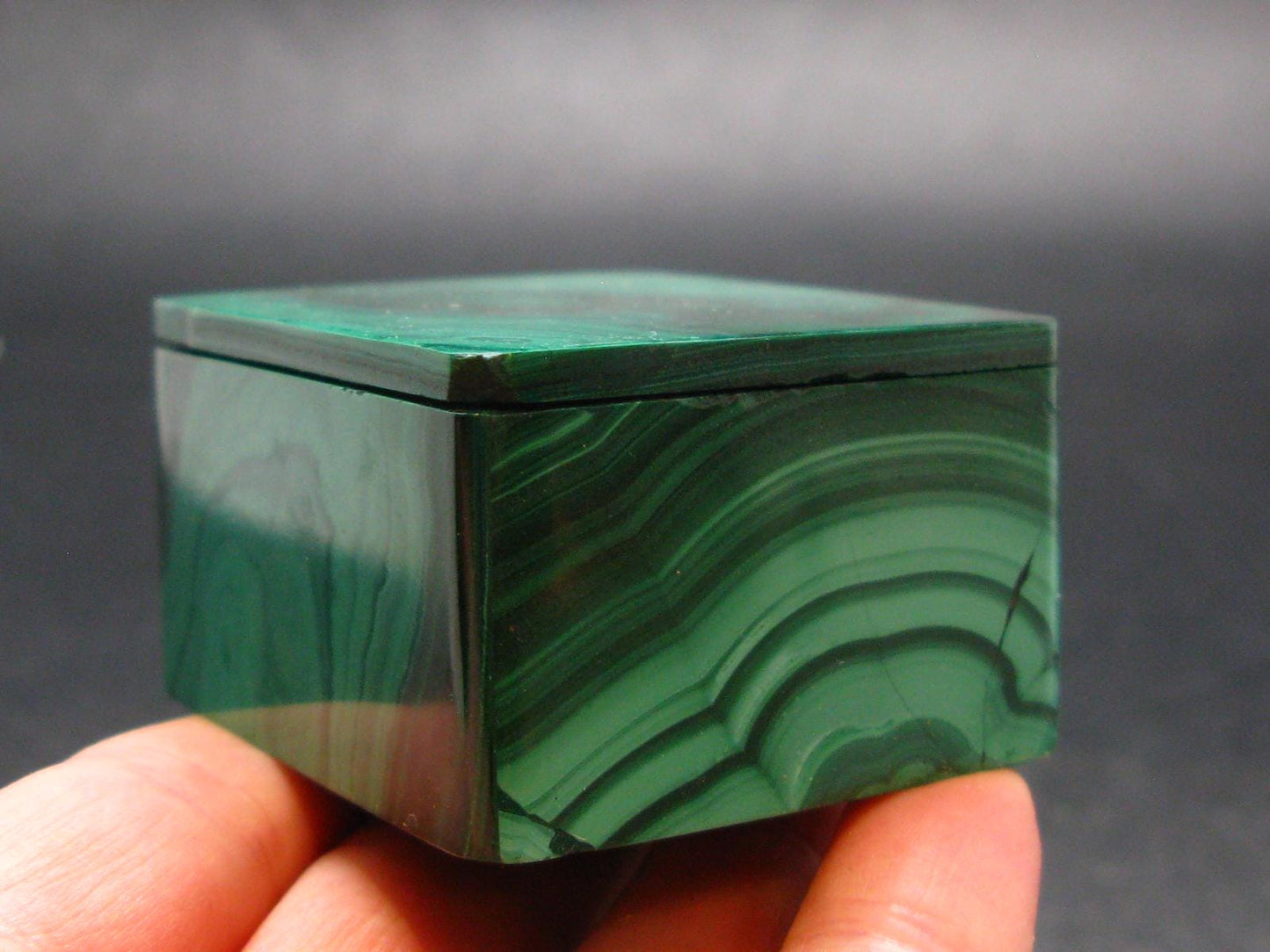 Rich Vibrant Green Malachite Box From Congo - 2.0" - 98.03 Grams