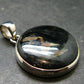 Very Rare Sterling Silver Nuumite Nuummite Pendant From Greenland - 1.5" - 9.67 Grams