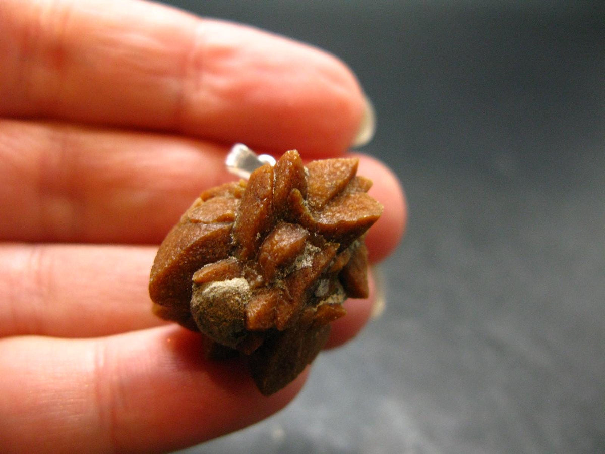 Rare Glendonite Crystal Silver Pendant from Russia - 1.1" - 8.67 Grams