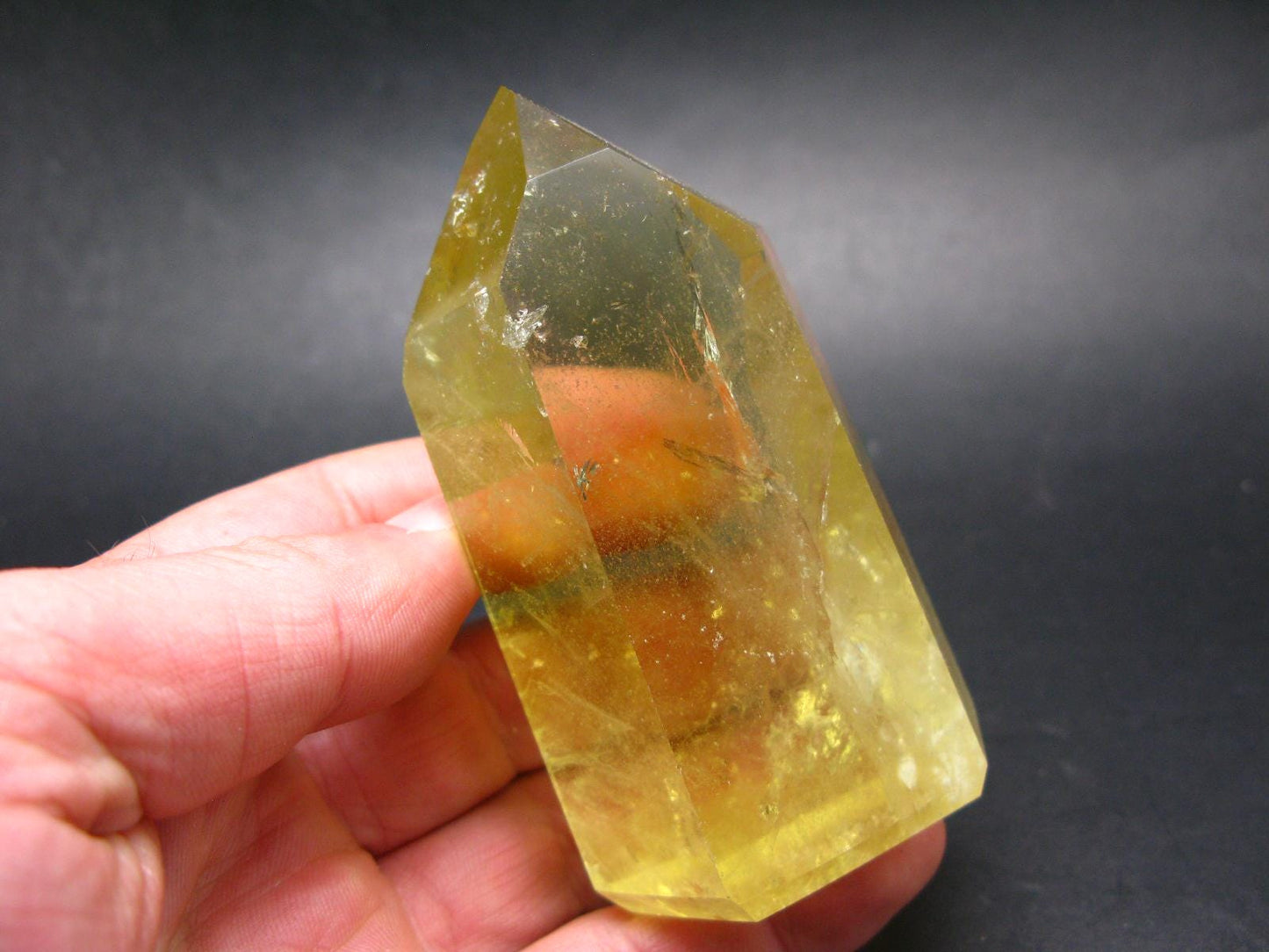 Citrine Unheated Polished Crystal From Brazil - 3.7" - 236 Grams