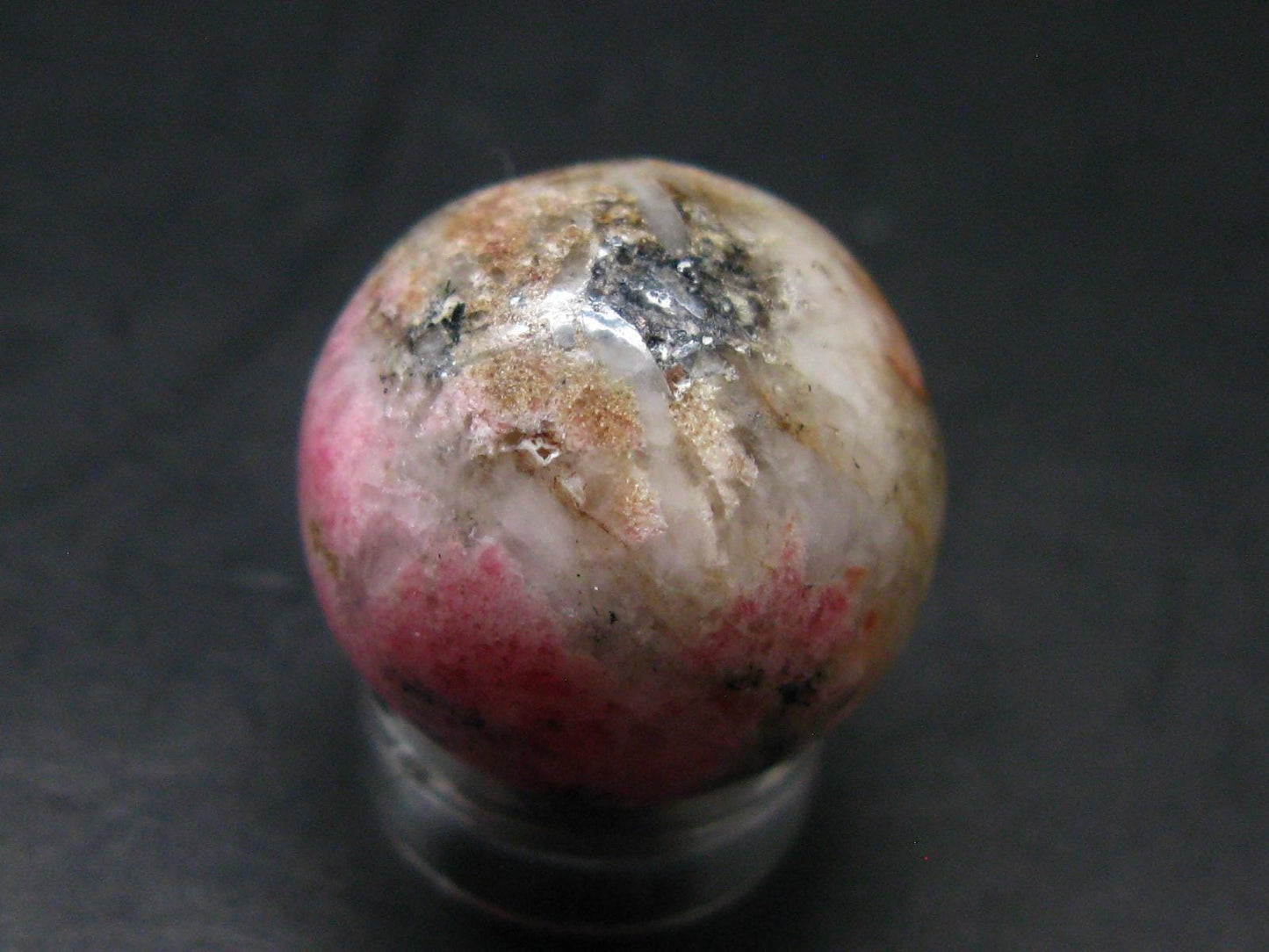 Rare Pink Tugtupite Ball Sphere From Greenland - 10.08 Grams - 0.8"