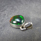 Rare Black Opal Sterling Silver Pendant from Australia - 0.7" - 1.86 Grams
