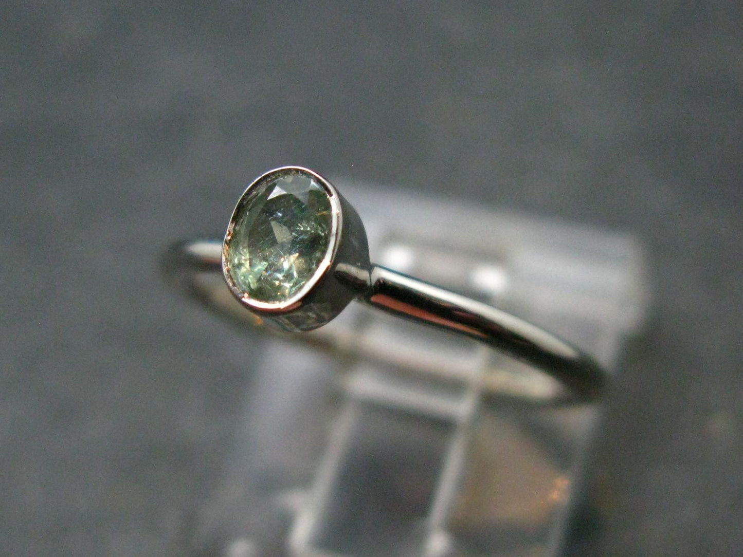 Genuine Alexandrite Gem Silver Ring From Russia - Size 5 - 1.42 Grams