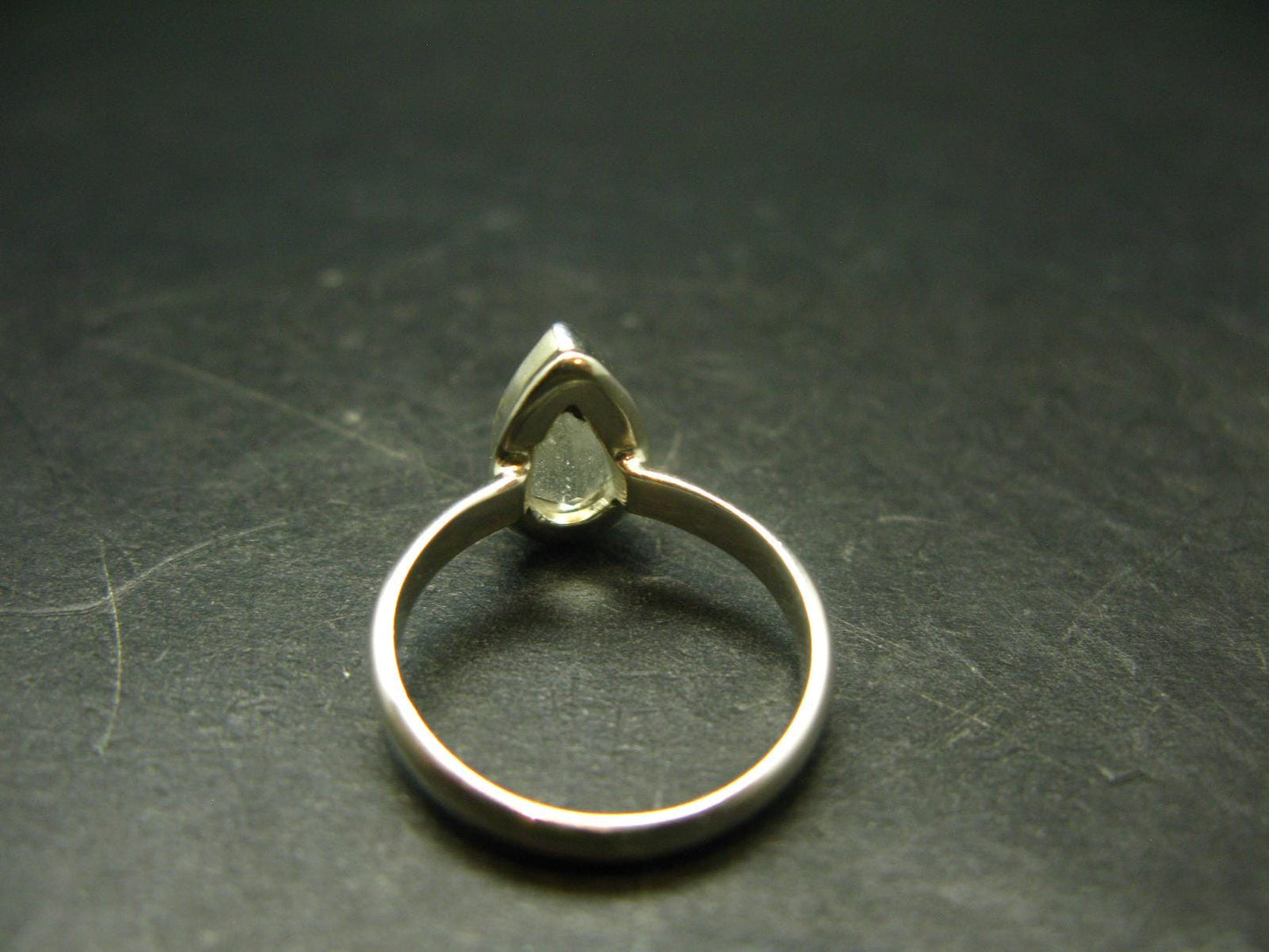 Libyan Desert Glass Tektite Sterling Silver Ring from Libya - Size 7 - 3.0 Grams