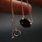 Red Garnet Almandine Gem Silver Pendant with Chain From India - 18" - 2.33 Grams