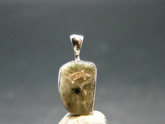 Phenakite Phenacite Crystal Silver Pendant From Brazil - 0.7" - 1.25 Grams