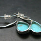 Nice Raw Natural Turquoise Sterling Silver Earrings from Mexico - 6.10 Grams