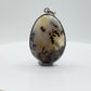 Elegant Dendritic Agate Oval Pendant – Natural Scenic Landscape Stone Jewelry