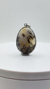Elegant Dendritic Agate Oval Pendant – Natural Scenic Landscape Stone Jewelry