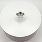 Swiss Blue Topaz Sterling Silver Ring with Accents - Size 7