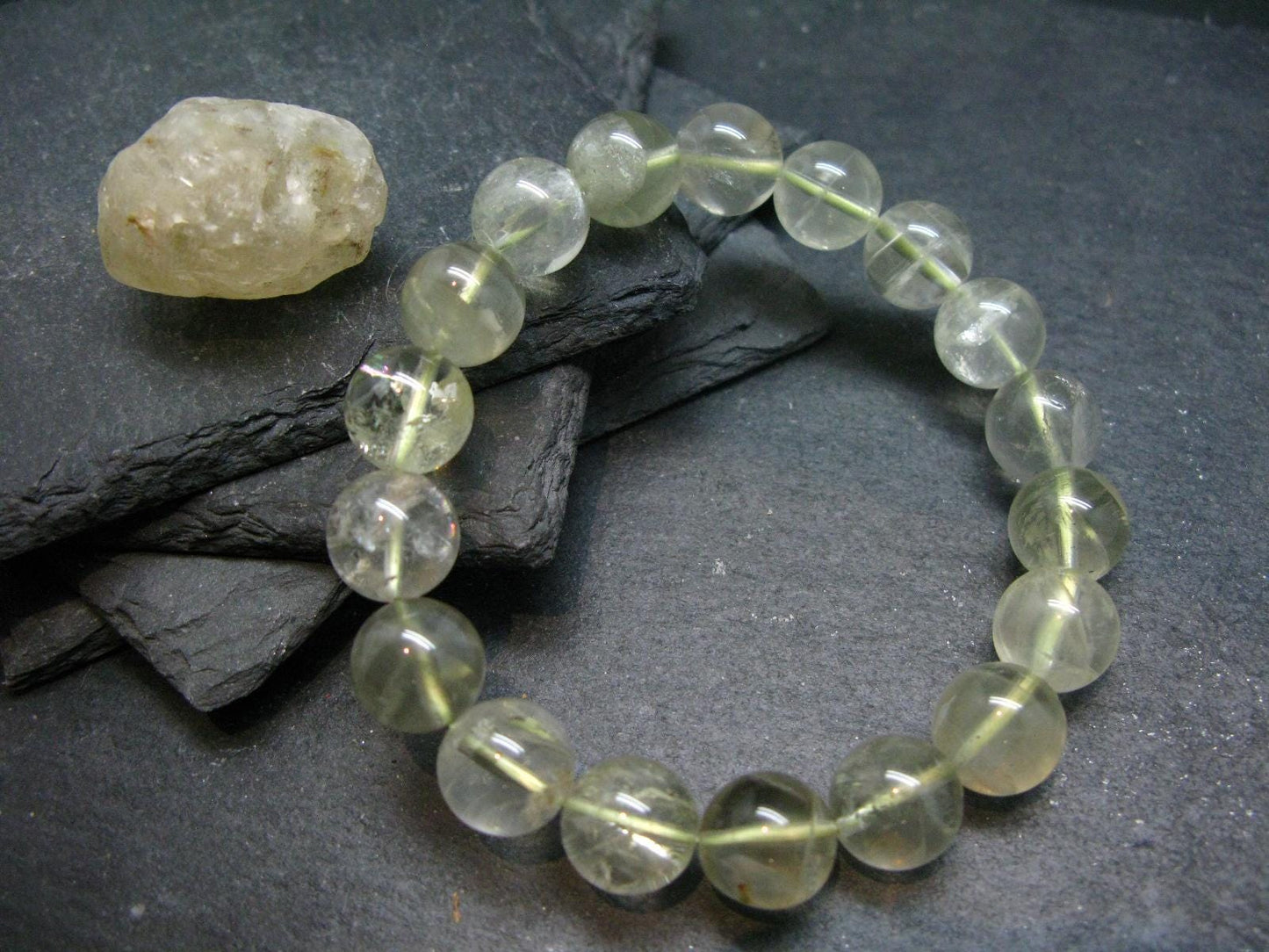 Sanidine Gold Labradorite Genuine Bracelet ~ 7 Inches ~ 12mm Round Beads