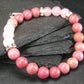 Rose Quartz & Rhodonite Genuine Bracelet ~ 7 Inches ~ 8mm Round Beads
