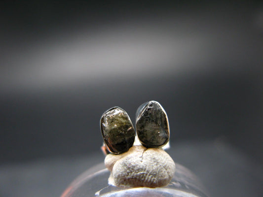 Phenakite Phenacite Stud Earrings From Brazil - 0.5" - 1.14 Grams