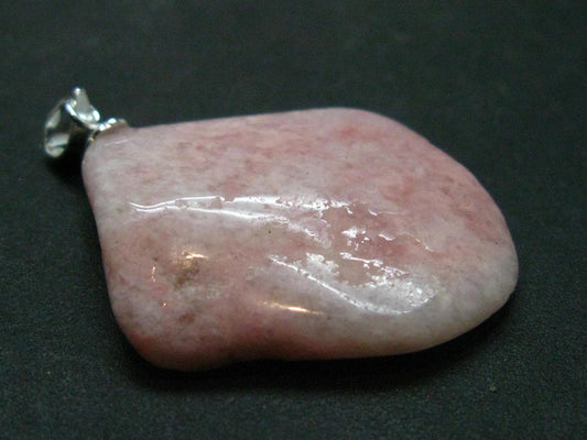 Pink Petalite Silver Pendant from Canada - 1.4" - 5.30 Grams
