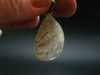 Rutilated Quartz Silver Pendant From Brazil - 1.5"