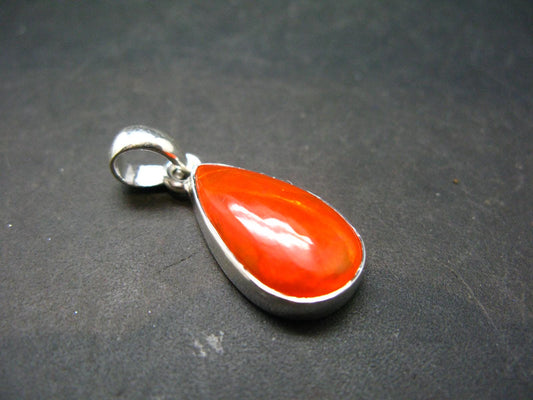 Flashes of Lightning!! Natural Opal 925 Sterling Silver Pendant from Ethiopia - 1.1" - 2.75 Grams