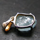 Aquamarine Crystal Silver Pendant From Brazil - 0.8" - 1.96 Grams