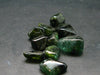 Rare Lot of 10 Green Tourmaline Tumbled Stones From Brazil - 60.75 Carats