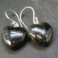 Very Rare Sterling Silver Nuumite Nuummite Earrings From Greenland