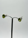 Peridot Sterling Silver Stud Earrings | August Birthstone