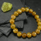 Rare Golden Apatite Genuine Bracelet From Mexico ~ 7 Inches ~ 10mm Round Beads