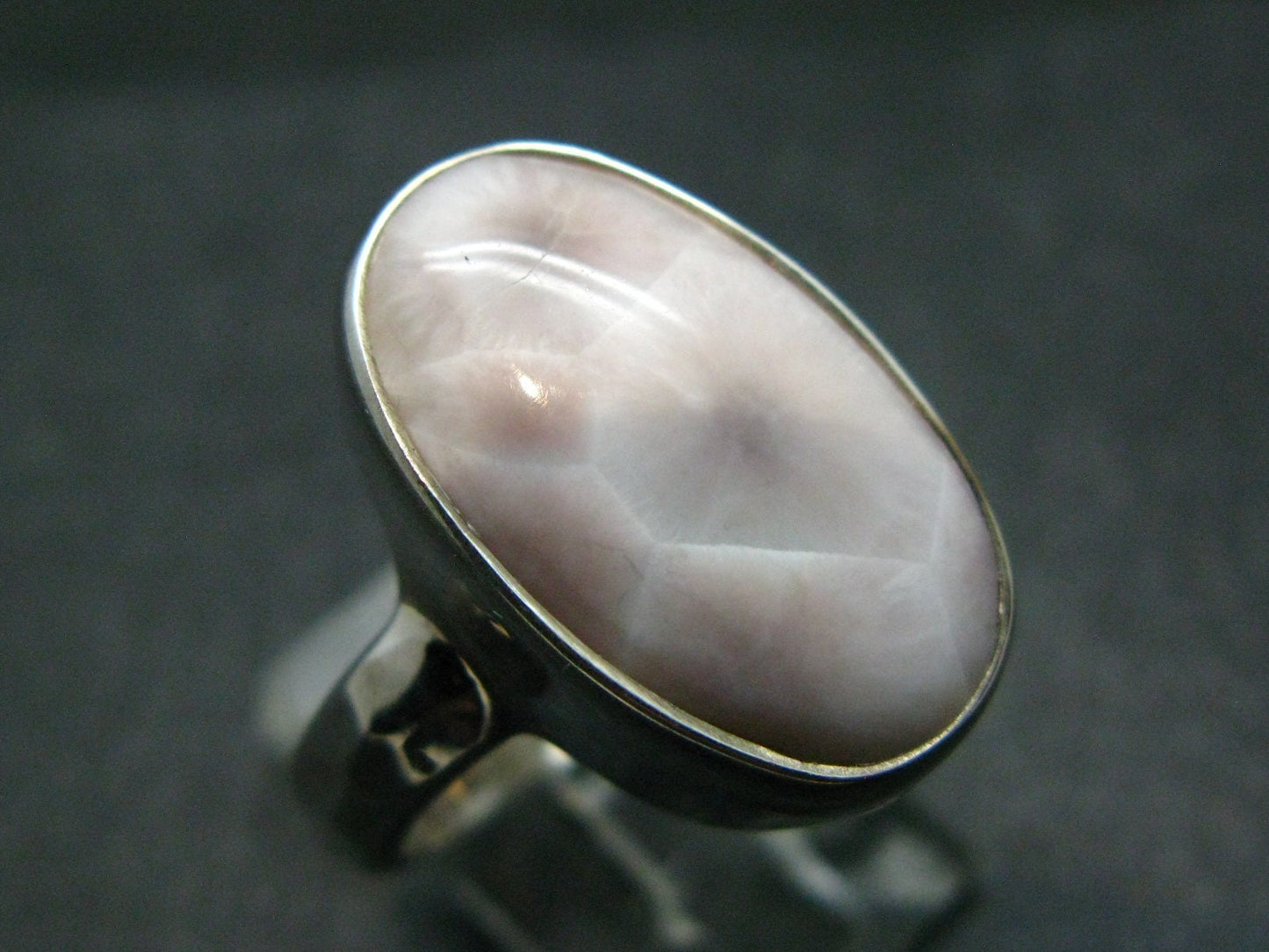 Natrolite Sterling Silver Ring From Indonesia - Size 8